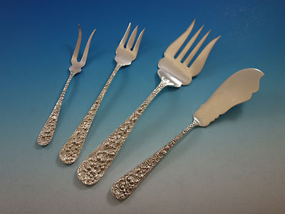 Rose by Stieff Sterling Silver Flatware Set for 12 Service 118
