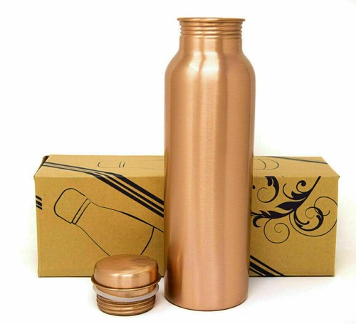 100 % reine Kupfer Wasserflasche für Yoga, Sport Ayurveda gesundheitliche Vorteile 950 ml - Bild 2 von 9