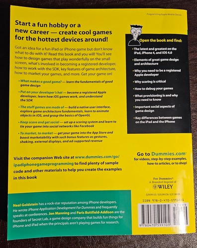 iPhone & iPad Game Development for Dummies Trade Paperback - 第 3/3 張圖片