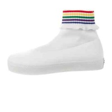 Opening Ceremony Bobby Rainbow Stripe Sneakers NIB size 36 size 6 white