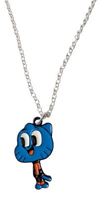 Gumball Watterson 1.4'' Tall Metal Enamel Pendant Necklace