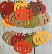 Pumpkin Cutouts Thanksgiving Confetti Table decorations fall colored decor 30pcs