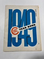 CHICAGO CUBS BASEBALL 1949 YEAR BOOK and JOE DiMAGGIO 8x10 glossy press photo
