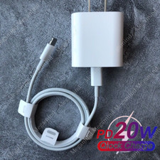 For iPhone 14 13 12 11 Pro XR PD Fast Charger Cord 20W USB-C Power Adapter Block