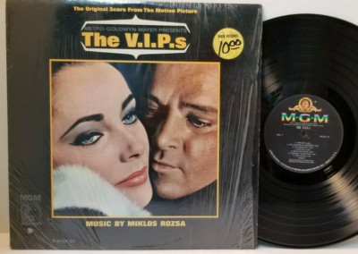 Miklos Rozsa THE V.I.P.s Film Soundtrack MONO LP in SHRINK - Play Tested VG+ *R4