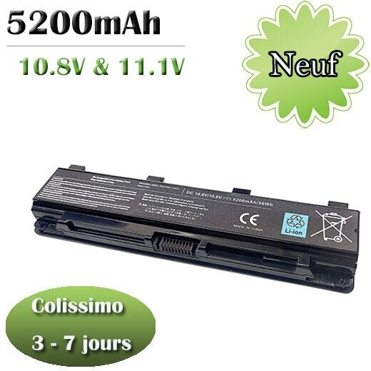 Batterie PA5109U-1BRS pour PC Portable Toshiba Satellite C50-A et C50D-A 4400mAh