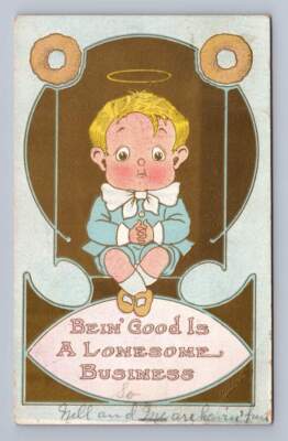 Angel Boy w Donuts ''Being Good is Lonesome Business'' Arnold Kansas Cover 1910