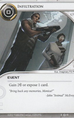 ANDROID NETRUNNER CARD - INFILTRATION 