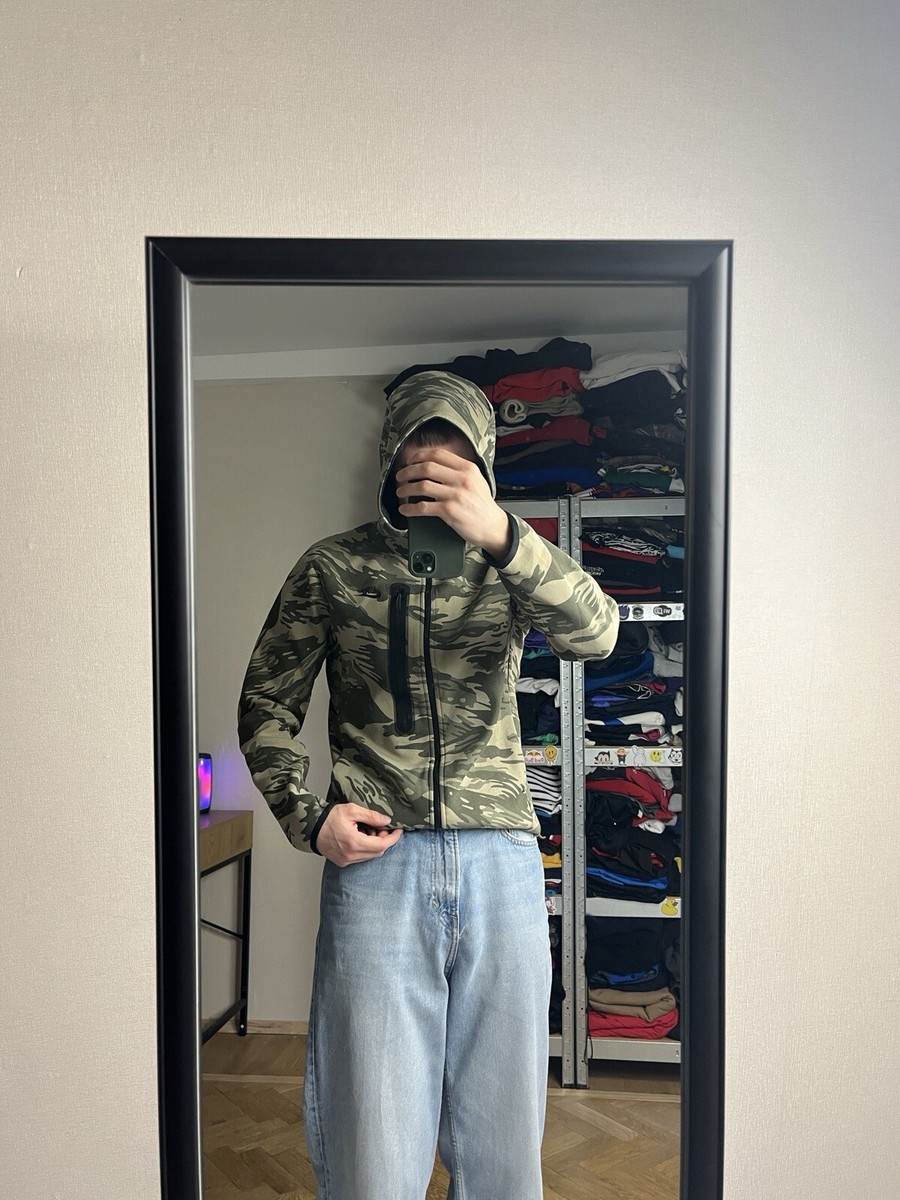 Nike Tech Fleece Overprint Camo Real Tree Zip Up Hoodie Drill Hype