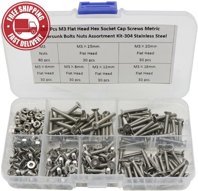 M4 x 10mm Metric Hex Socket Countersunk Flat Head Screw Bolts 30PCS M4 x 10mm Metric Hex Socket Countersunk Flat Head Screw Bolts 30PCS