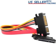 15+7 Pin SATA HDD Extension Cable Data & Power Male to Female, 11" / 28cm