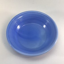 Akro Agate Bowl Blue Concentric Rings Child Tea Set Vintage 001