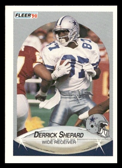 1990 Fleer #395 Derrick Shepard Dallas Cowboys
