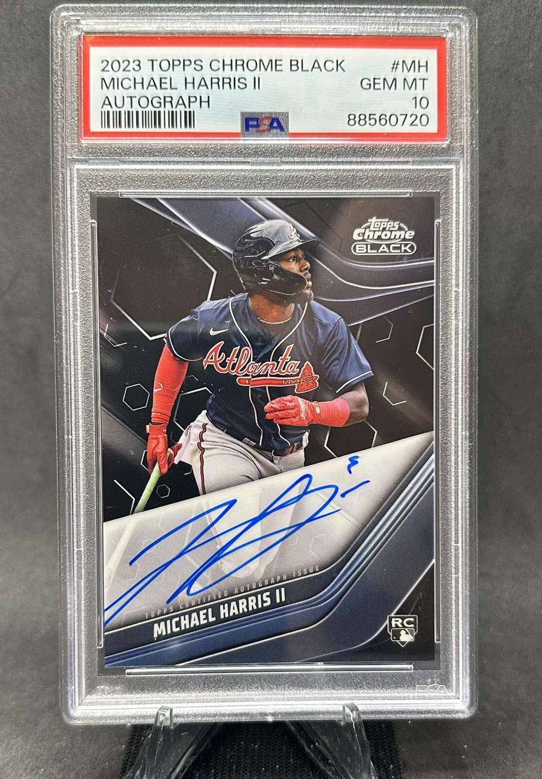 2023 Topps Chrome Black Michael Harris II Rookie Auto PSA 10 GEM MINT ATL Braves