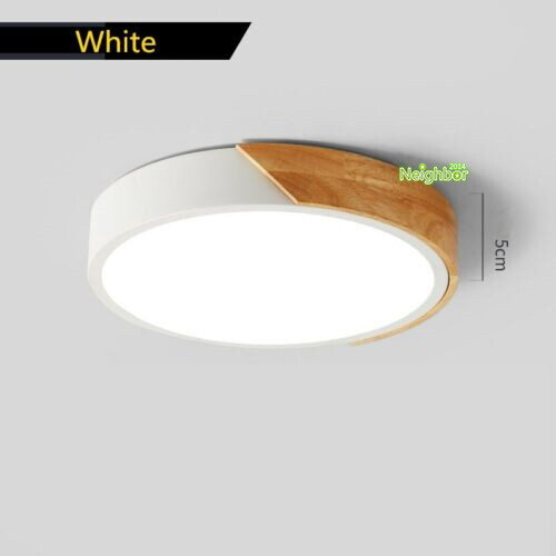 lámpara de techo LED ultrafina Iluminación del hogar del comedor de madera + metal para la cocina - Imagen 10 de 13