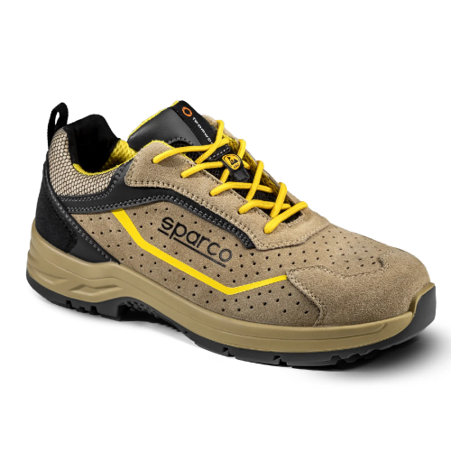 Sparco Indy Colton S1P ESD scarpa bassa antinfortunistica N. 37 tan/giallo pelle