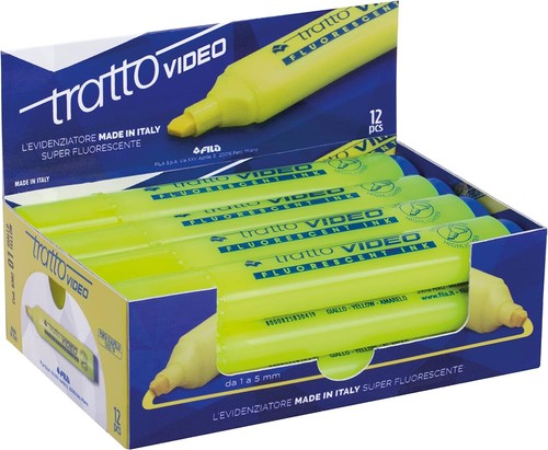 TRATTO VIDEO 830201 - EVIDENZIATORE VIDEO, COLORE: GIALLO, CONFEZIONE DA 12 PEZZ - Foto 4 di 4