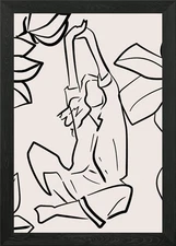 Morning Stretch Framed Wall Art Poster Canvas Print Picture