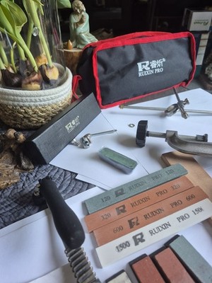 Ruixin Pro Knife  Blade Sharpening Kit, Stones, Bag