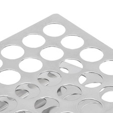 New 25 Holes Test Tube Rack Stainless Steel Z Shape Storage Holder Organizer For