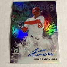 Luis V. Garcia 2020 Donruss Optic #FS-LG Fireworks Signatures