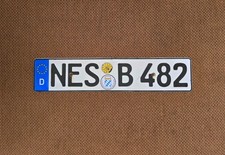 1 Real German License Plate Number Auto Car Tag Vw Audi Bmw Mercedes Nes B 482 1 Real German License Plate Number Auto Car Tag Vw Audi Bmw Mercedes Nes B 482