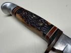 VINTAGE WESTERN USA FIXED BLADE KNIFE *VERY NICE HANDLE* — photo 7