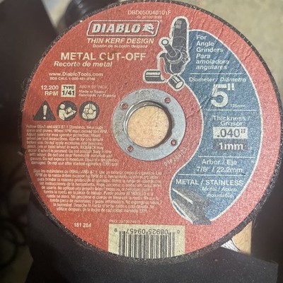Diablo DBD050040101F 5'' Metal Cut Off Disc 
