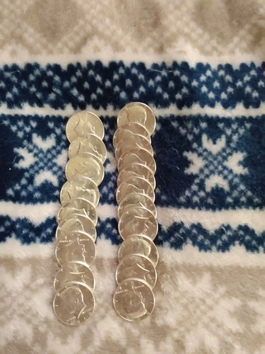 1964 Kennedy half dollars Roll of 20 BU Coins 90% Silver