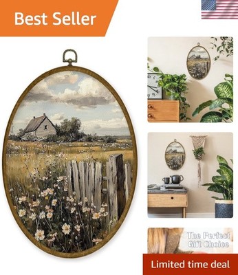 Rustic Farmhouse 8.6x11.4 Inch Wall Art - Floral Canvas for Versatile Spaces