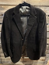 Lands' End Men's 40R 100 Cotton Dark Brown Corduroy Sport Coat Blazer