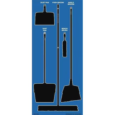 Store-Boards, 68X30 In, Black/Blue, Max-Duty Aluminum,  34Gn40