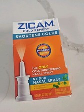 Zicam Cold Remedy No Drip Zinc-Free Homeopathic Nasal Spray .5 oz. Exp 8/28
