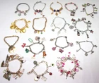 Lot of 16 Vintage to Modern Costume Charm Bracelets Jewelry Bracelet