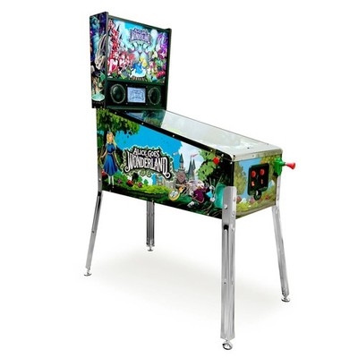 Wonderland Amusements Alice Goes to Wonderland Pinball Machine with LED Lighting