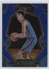 2022-23 Panini Select Premier Level Blue Prizm Chet Holmgren #196 9l4