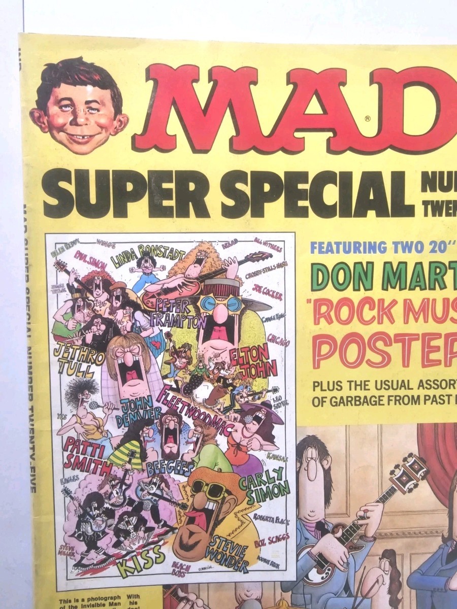 Vintage MAD Super Special 25 Don Martin Rock Music Posters 1978