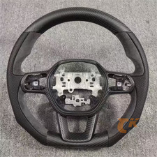 Matte Carbon Fiber Steering Wheel For Honda Civic 2022-2025 Black Leather Suede Matte Carbon Fiber Steering Wheel For Honda Civic 2022-2025 Black Leather Suede