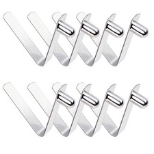 8 Pcs Kayak Paddle Spring Snap Clips, Tent Pole Clips, Stainless Steel Push