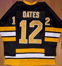 Adam Oates Signed Custom Boston Bruins HOCKEY Jersey w/ HOF INSCRIPTION JSA COA