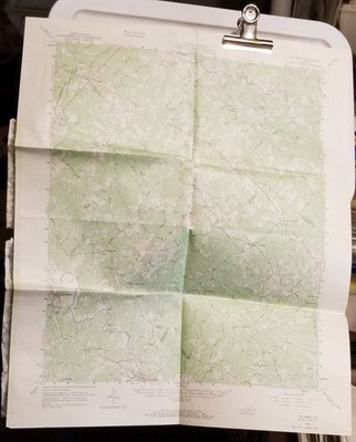 1960 Orig USGS Topo Map Columbia VIRGINIA Quad 15' 1:62500 Scouts Folded