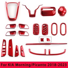 1 Set Gloss Red Abs Tuning Panel Cover Trim For Kia Morning Picanto 2018-2023