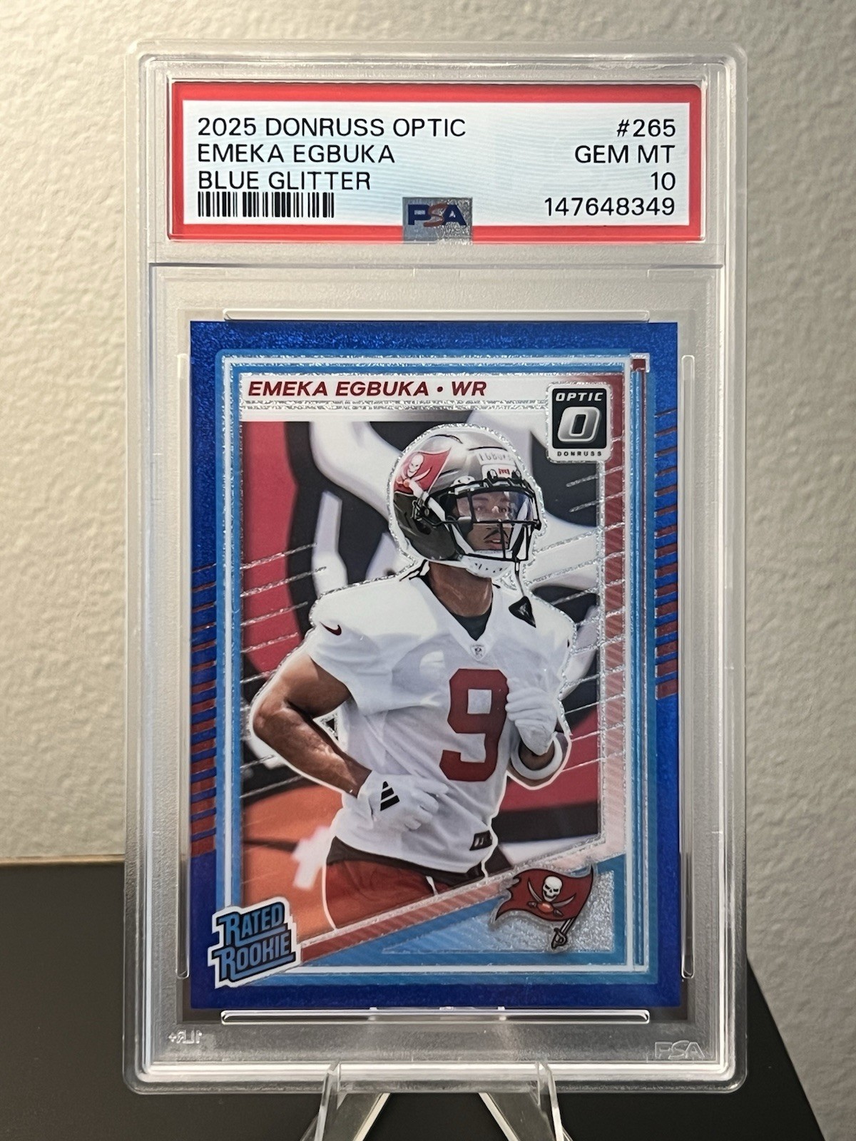 Emeka Egbuka Panini Donruss Optic #265 Blue Glitter