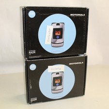 Rare Vintage Motorola RAZR V3i Phone ASIS Lot of 2 Bundle In Box
