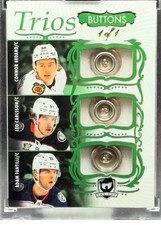 2023-24 The Cup Trio Buttons 1/1 Bedard, Carlsson, Fantilli Rookie Shield SSP