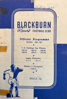 Blackburn Rovers v Sheffield United Div 2 1950/51