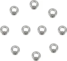10 Pcs 304 Stainless Steel M3 Thread Dia Ring Shape Eyed Bolt Lifting Eye Nut Fa