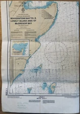 Nine Great Lakes Nautical Charts: 8 Lake Huron, 1 Lake Michigan, mostly 1980s