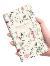  Pocket Calendar 2026-2027 - Two Year Monthly Planner Small 3.5"x6" Wildflowers
