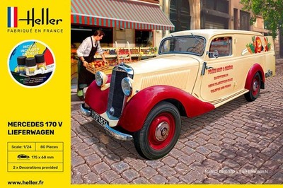 Heller STARTER KIT Maßstab 1:24 - Mercedes Benz MB170 Lieferwagen Van Modellbausatz